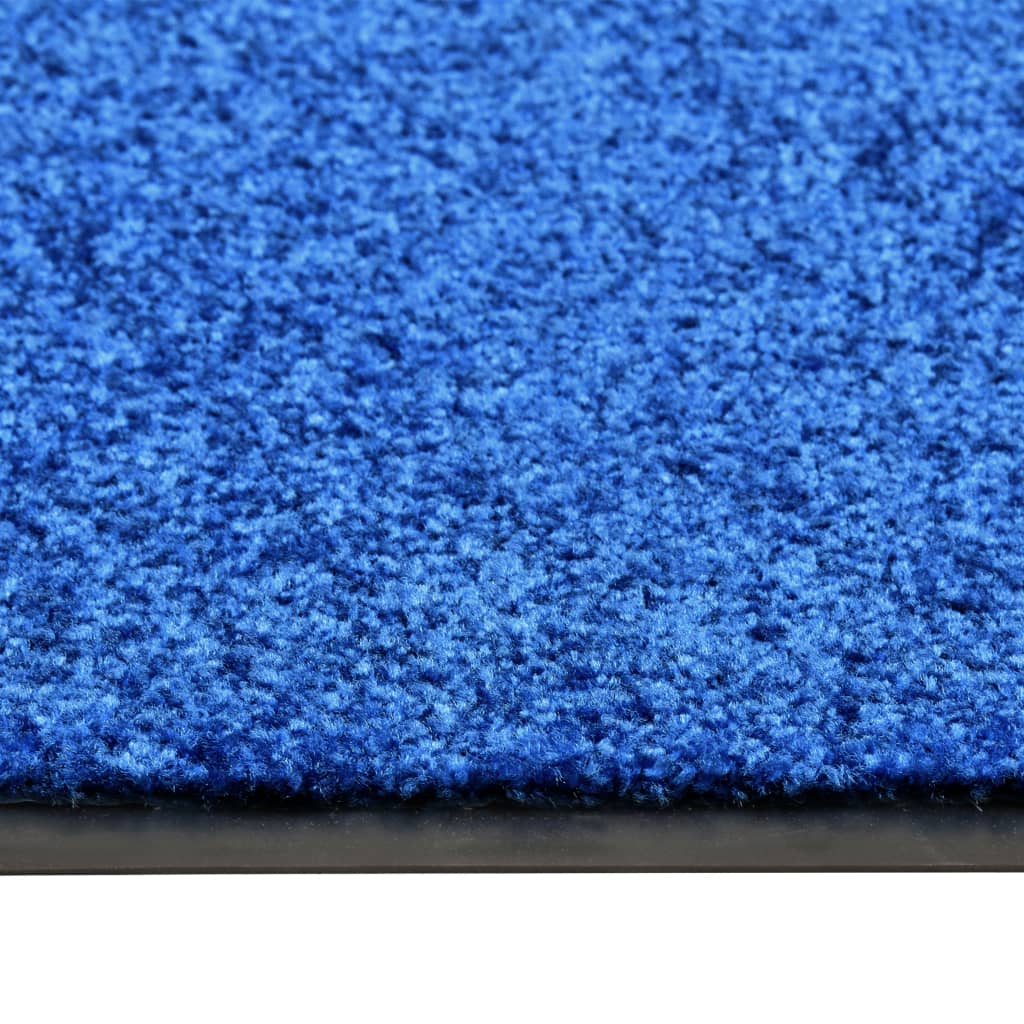 vidaXL Doormat Washable Blue 120x180 cm