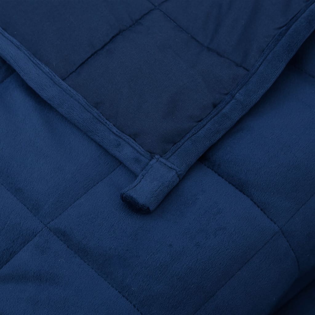 vidaXL Weighted Blanket Blue 220x260 cm 15 kg Fabric