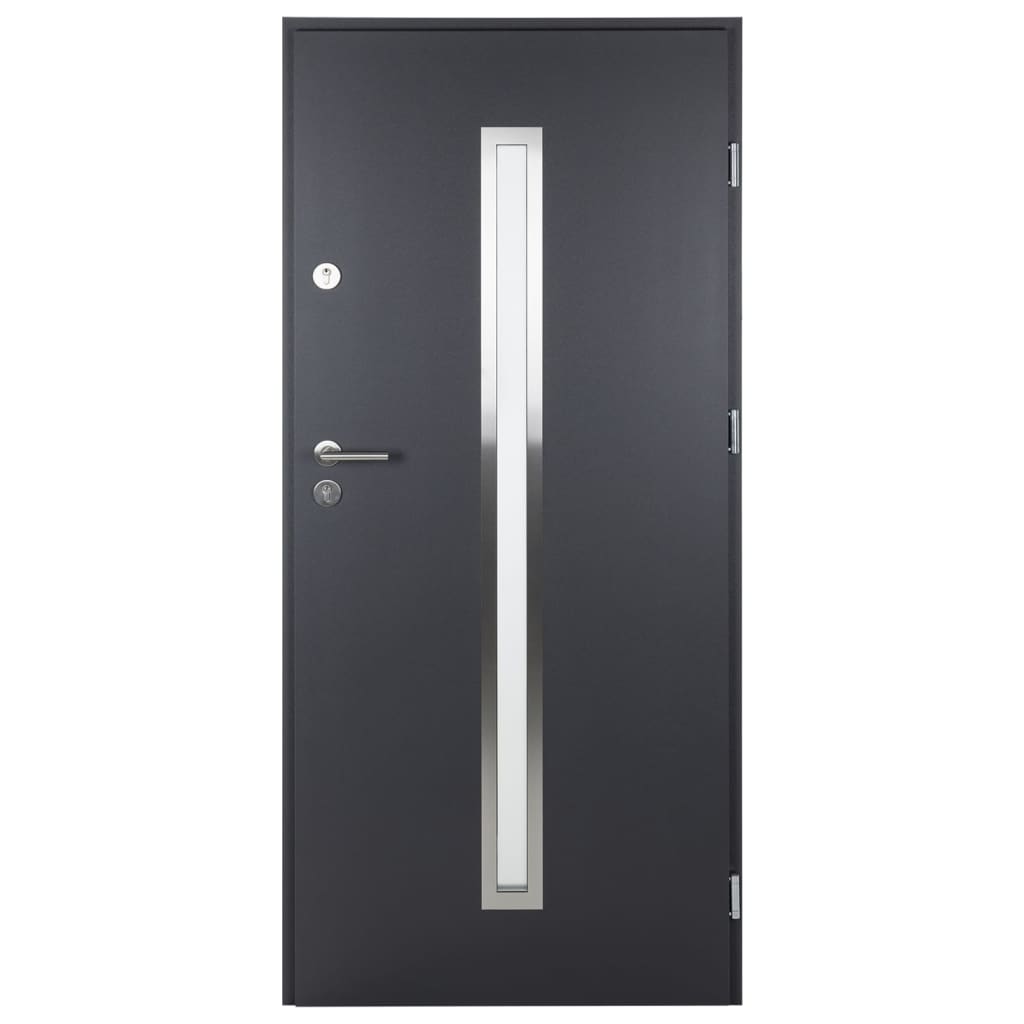 vidaXL Front Door Anthracite 90x200 cm Aluminium
