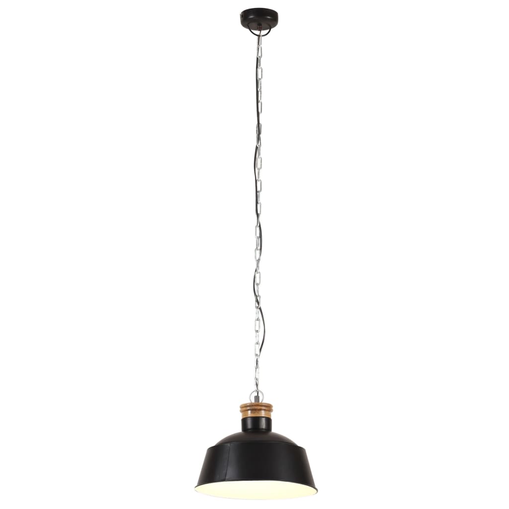 vidaXL Industrial Hanging Lamp 32 cm Black E27