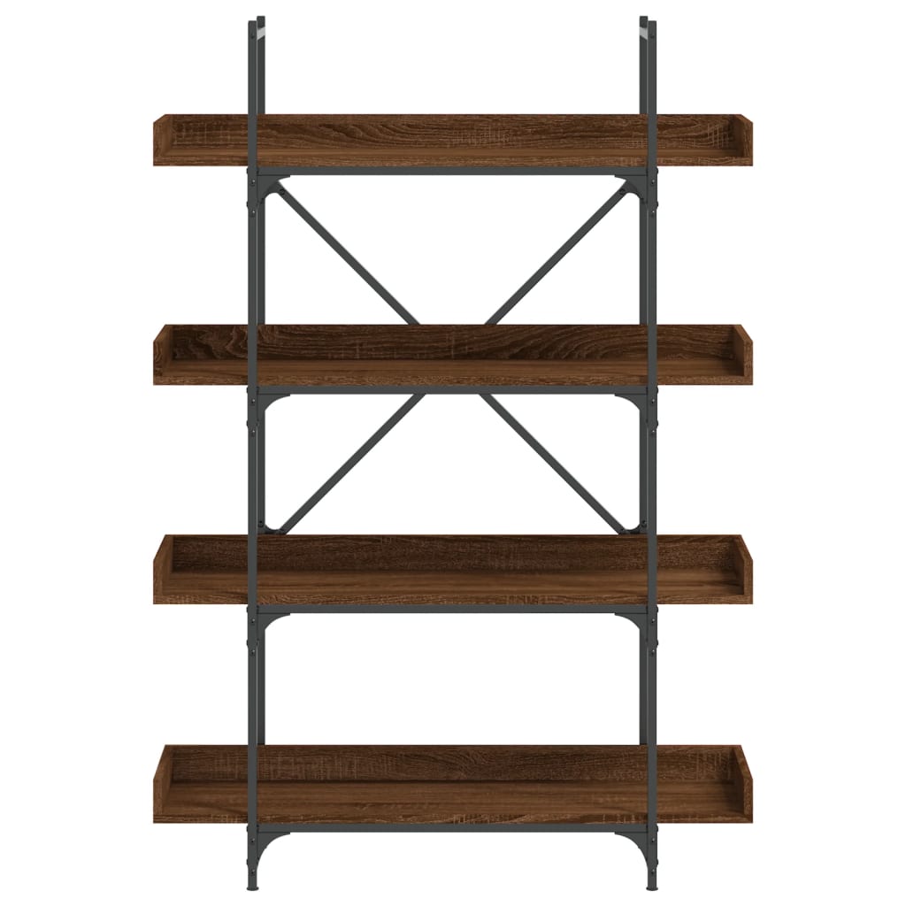 vidaXL Bookcase 4-Tier Brown Oak 100x33x145.5 cm Engineered Wood