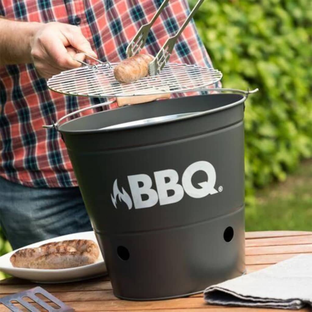 ProGarden Bucket Barbecue Grill BBQ 26 cm Matte Black
