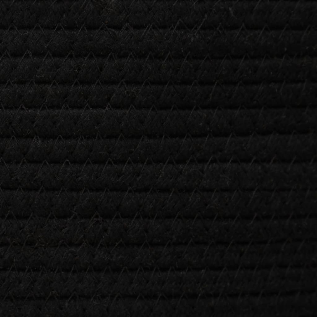 vidaXL Storage Basket Black and White Ø49x65 cm Cotton