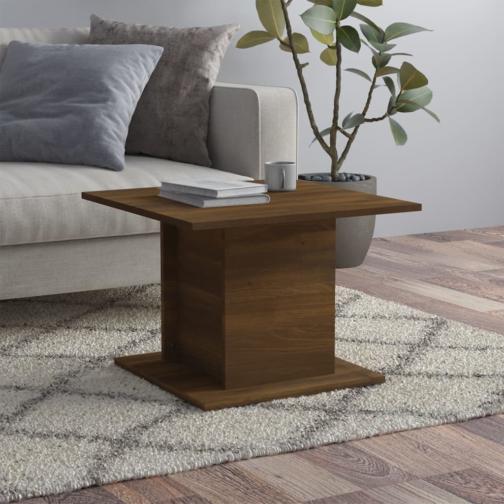 vidaXL Coffee Table Brown Oak 55.5x55.5x40 cm Engineered Wood