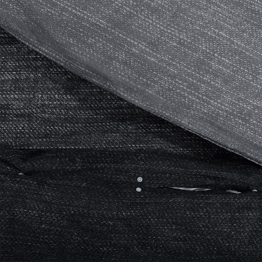 vidaXL Duvet Cover Set Dark Grey 200x220 cm Cotton