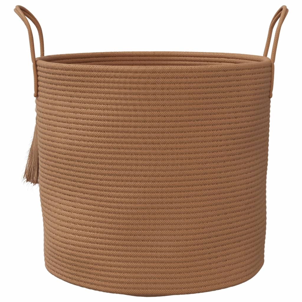 vidaXL Storage Basket Brown Ø40x35 cm Cotton
