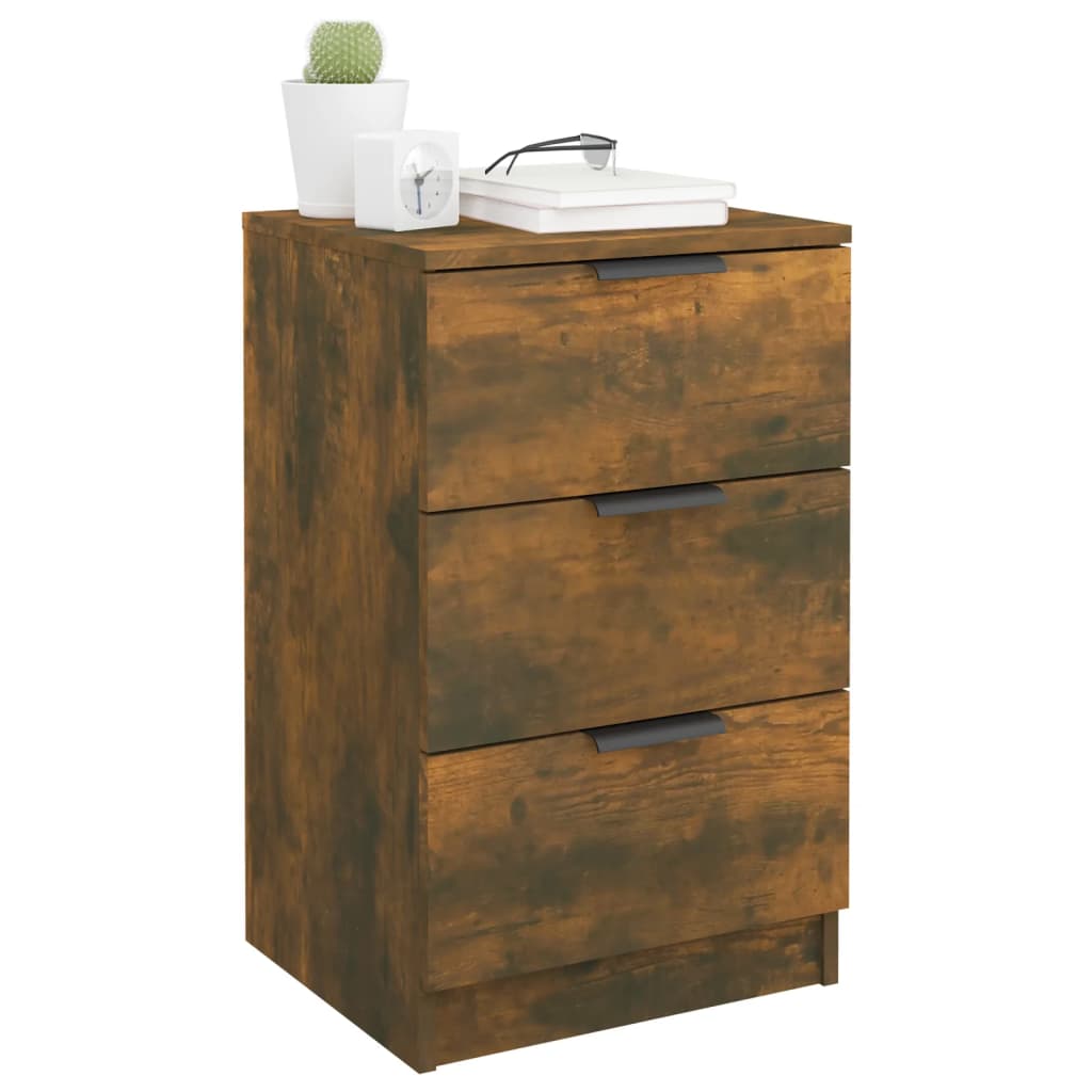 vidaXL Bedside Cabinet Smoked Oak 40x36x65 cm