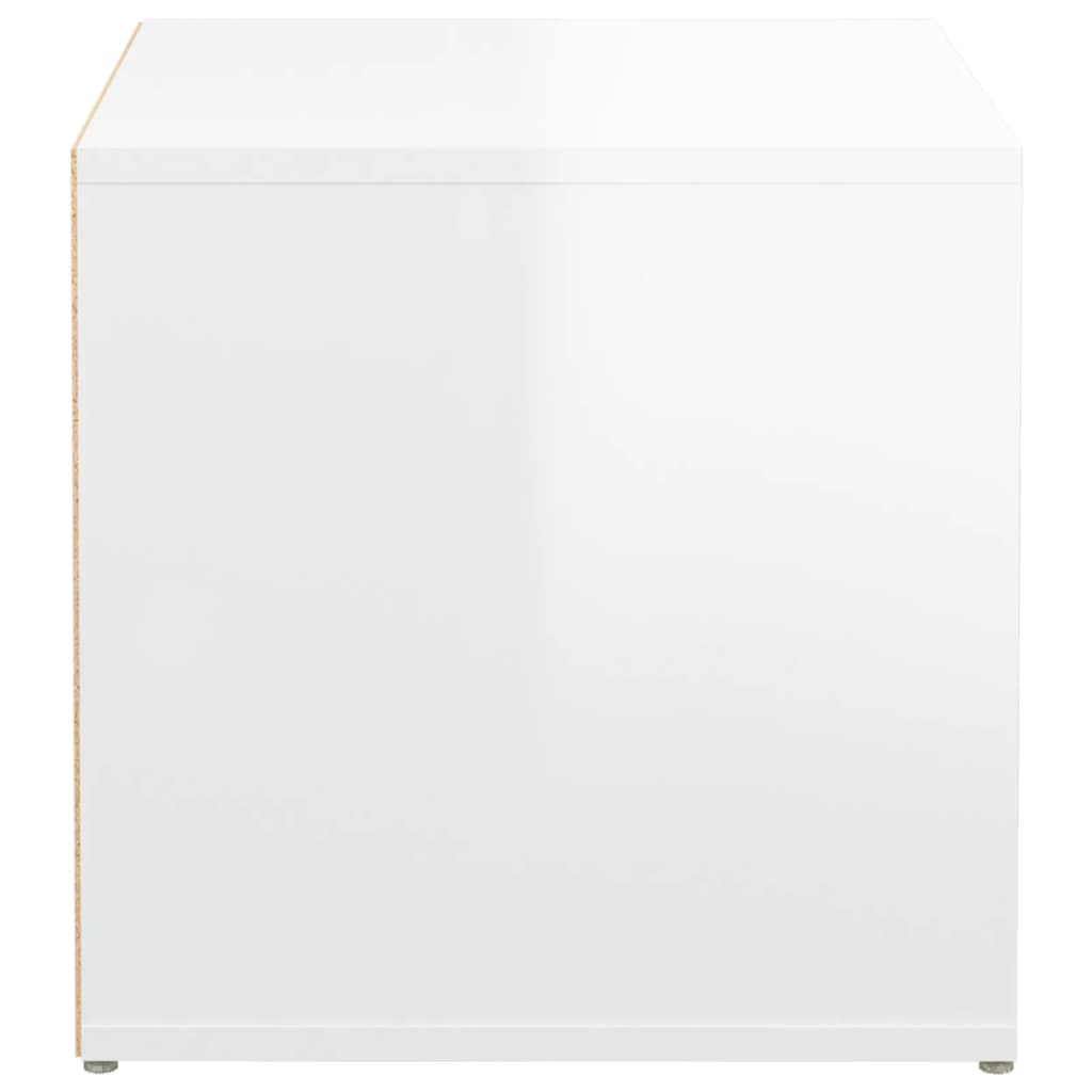 vidaXL Box Drawer High Gloss White 40.5x40x40 cm Engineered Wood