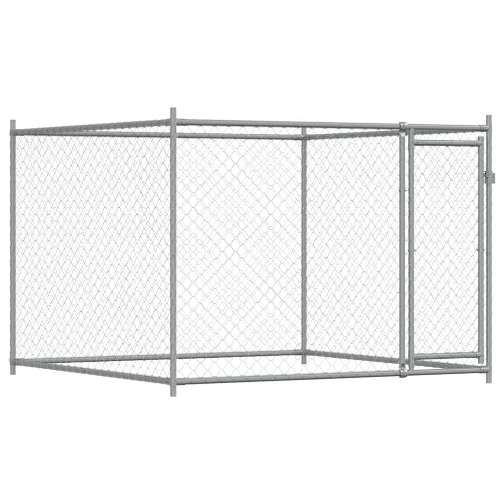 vidaXL Dog Cage with Doors Grey 6x2x1.5 m Galvanised Steel