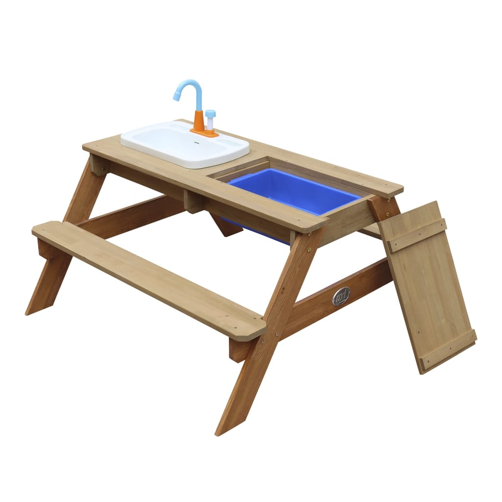 AXI Sand and Water Picnic Table Emily with Play Kitchen Brown