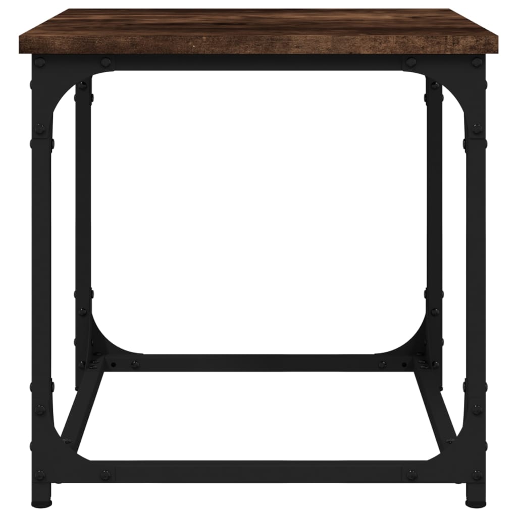 vidaXL Side Table Smoked Oak 40x40x40 cm Engineered Wood