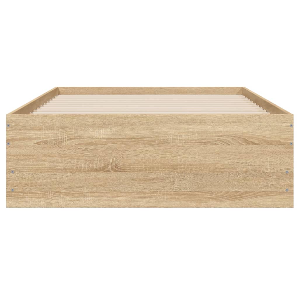 vidaXL Bed Frame with Drawers Sonoma Oak 75x190 cm Small Single Engineered Wood