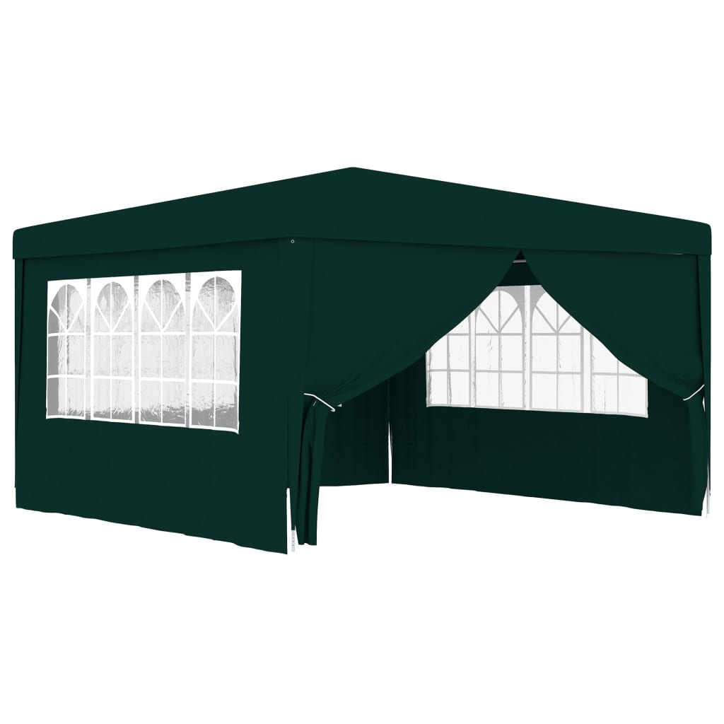 vidaXL Professional Party Tent with Side Walls 4x4 m Green 90 g/m?