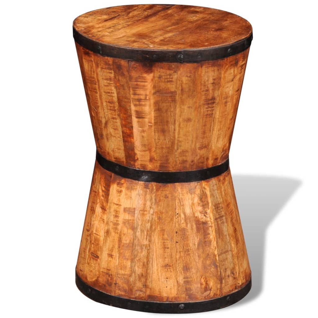 vidaXL Hourglass Stool Rough Mango Wood