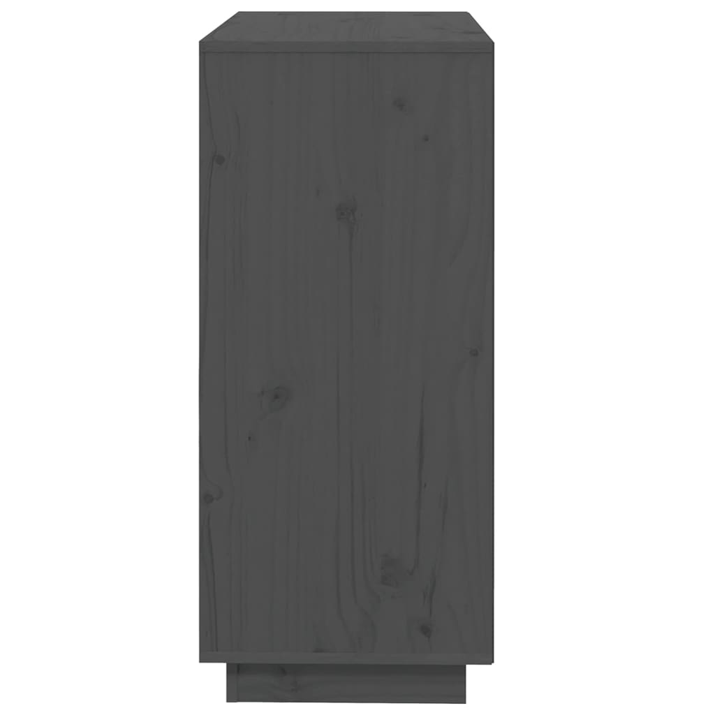 vidaXL Sideboard Grey 74x35x80 cm Solid Wood Pine