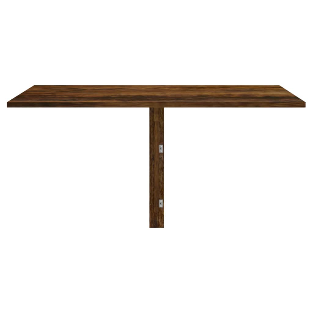 vidaXL Folding Wall Table Smoked Oak 100x60x56 cm Engineered Wood
