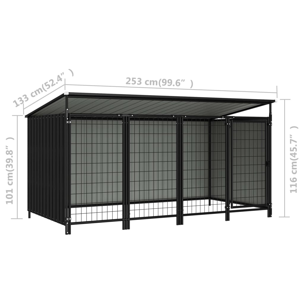 covered dog kennel