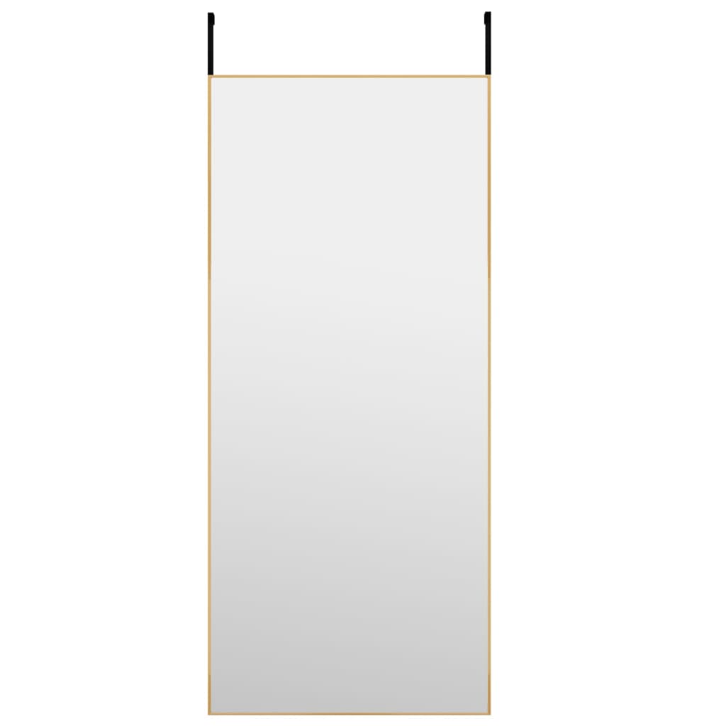 vidaXL Door Mirror Gold 40x100 cm Glass and Aluminium