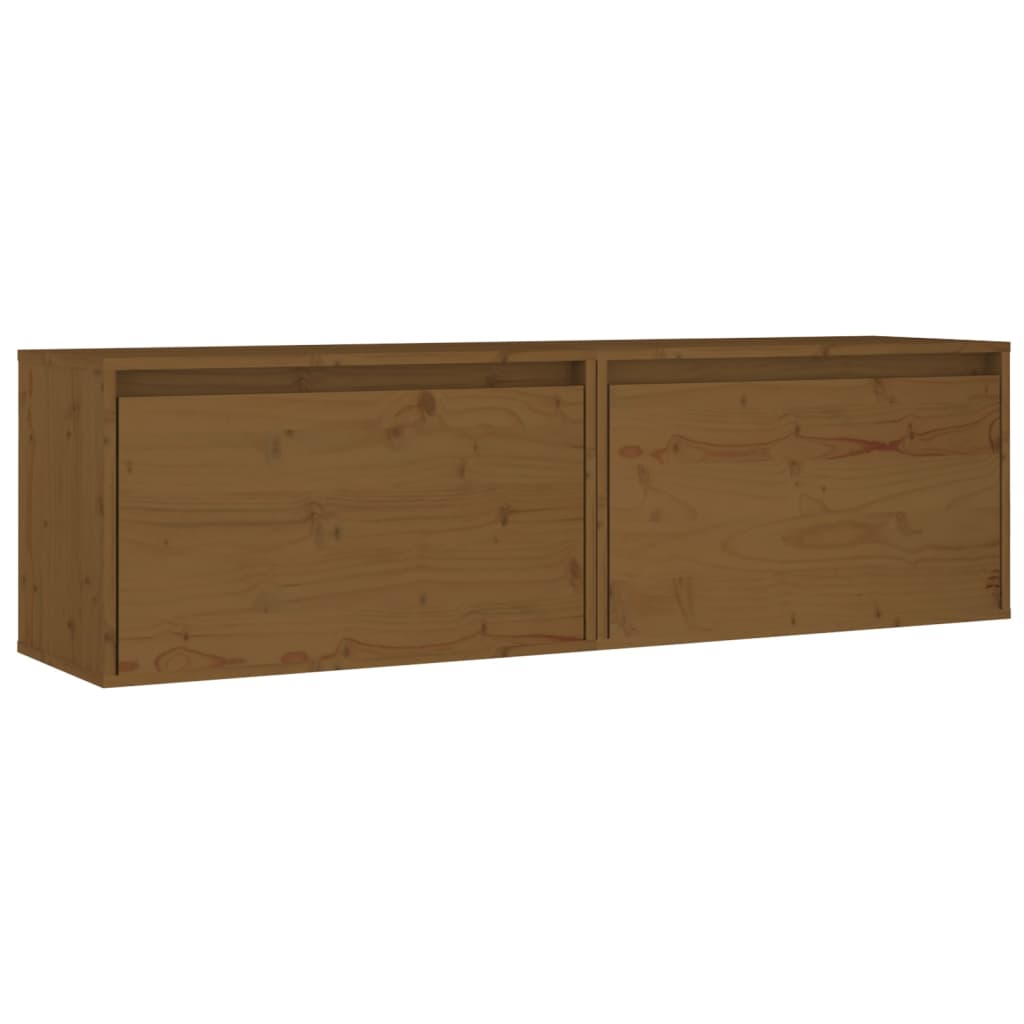 vidaXL Wall Cabinets 2 pcs Honey Brown 60x30x35 cm Solid Pinewood