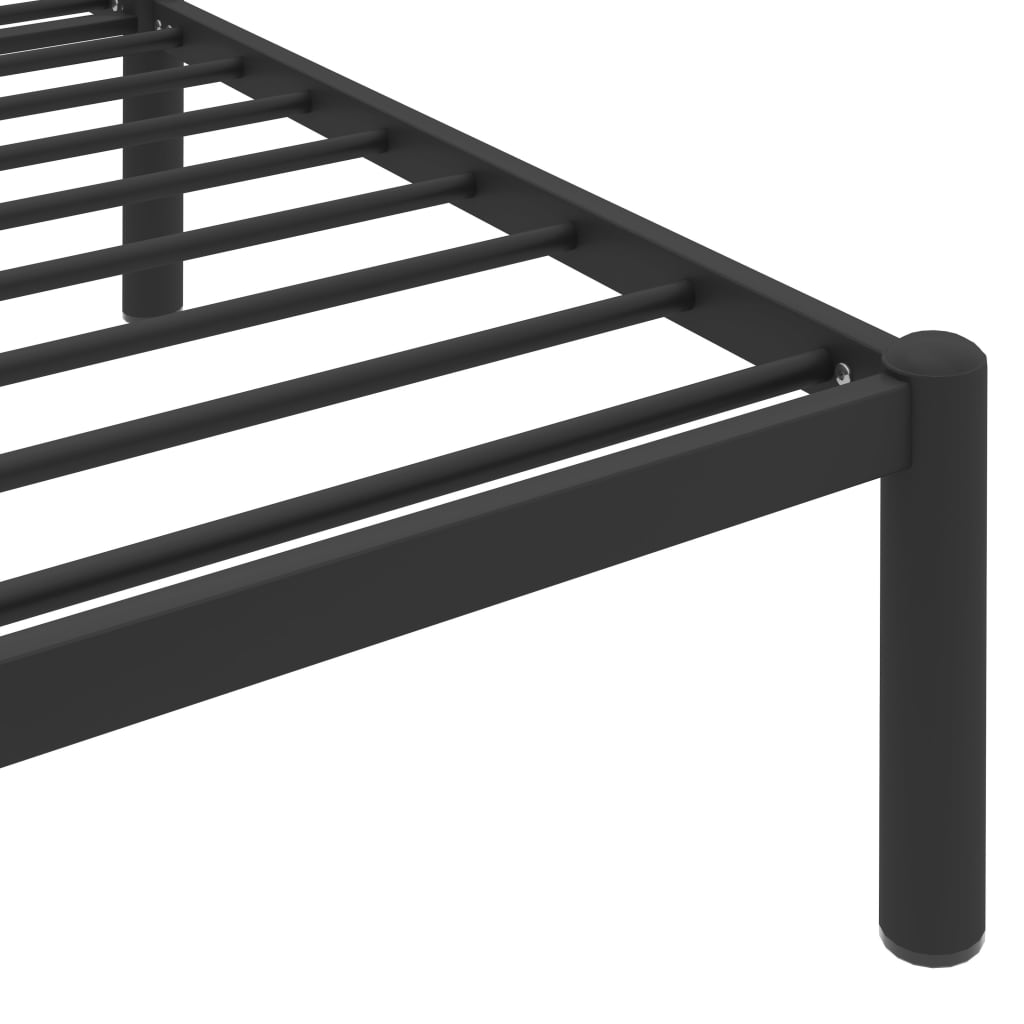 vidaXL Bed Frame Black Metal 100x200 cm