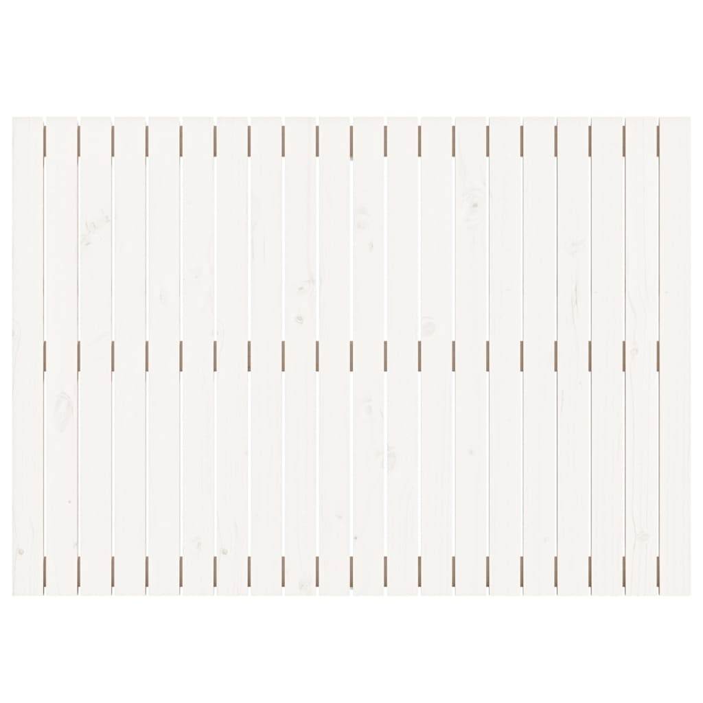 vidaXL Wall Headboard White 127.5x3x90 cm Solid Wood Pine