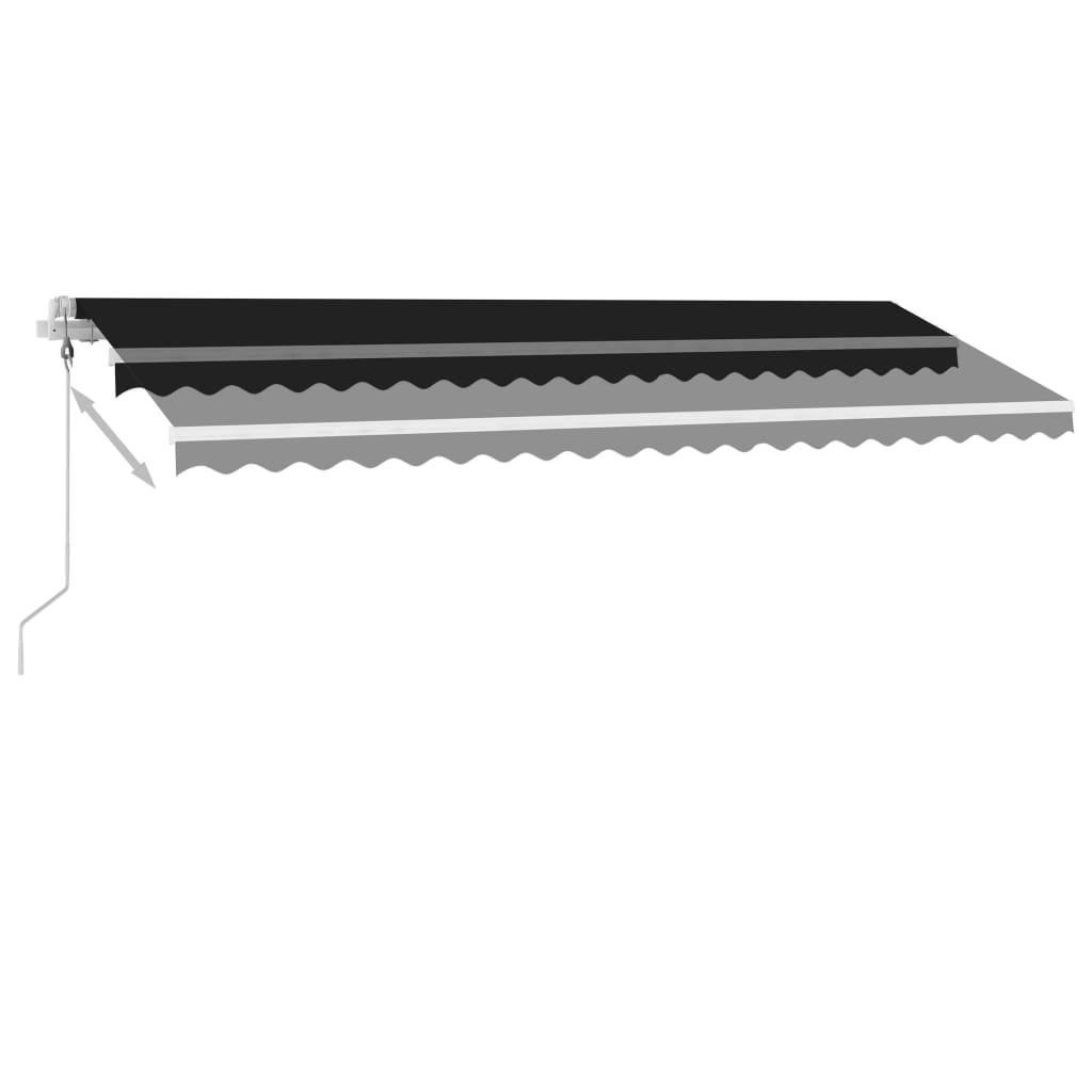 vidaXL Automatic Awning with LED&Wind Sensor 500x350 cm Anthracite