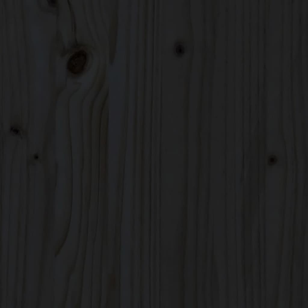 vidaXL Bed Headboard Black 124x6x82.5 cm Solid Wood Pine