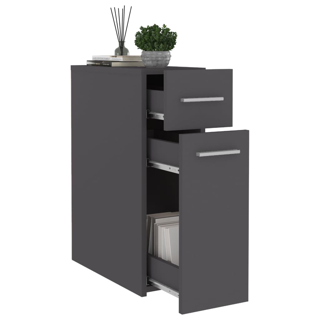 vidaXL Apothecary Cabinet Grey 20x45.5x60 cm Engineered Wood