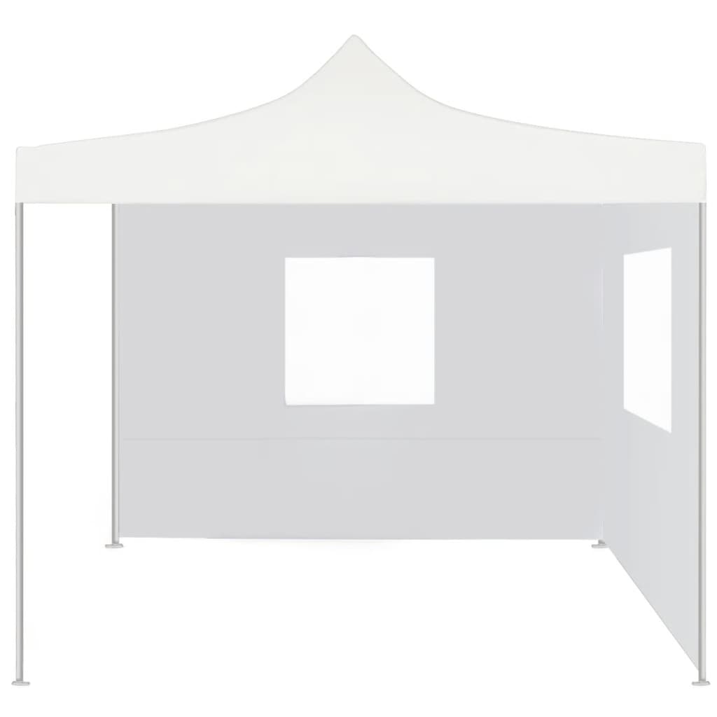 vidaXL Professional Folding Party Tent with 2 Sidewalls 2x2 m Steel White