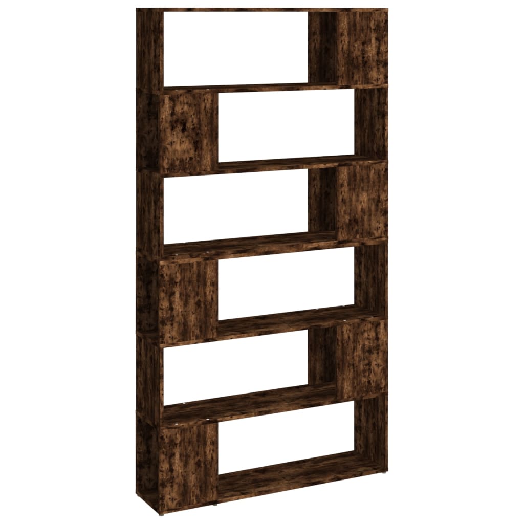 vidaXL Book Cabinet/Room Divider Smoked Oak 100x24x188 cm