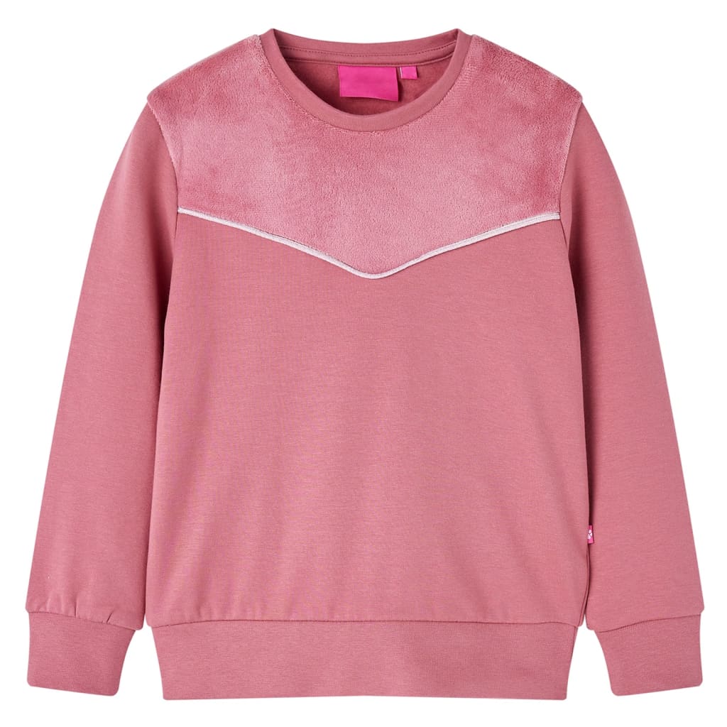 Kids' Sweatshirt Velvet Patchwork Raspberry 92