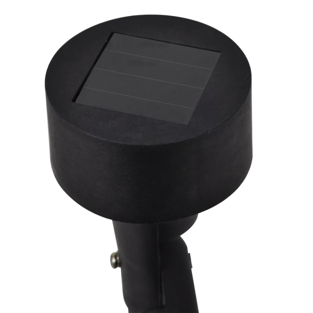 Outdoor Solar Powered LED Spotlight Black 12 pcs