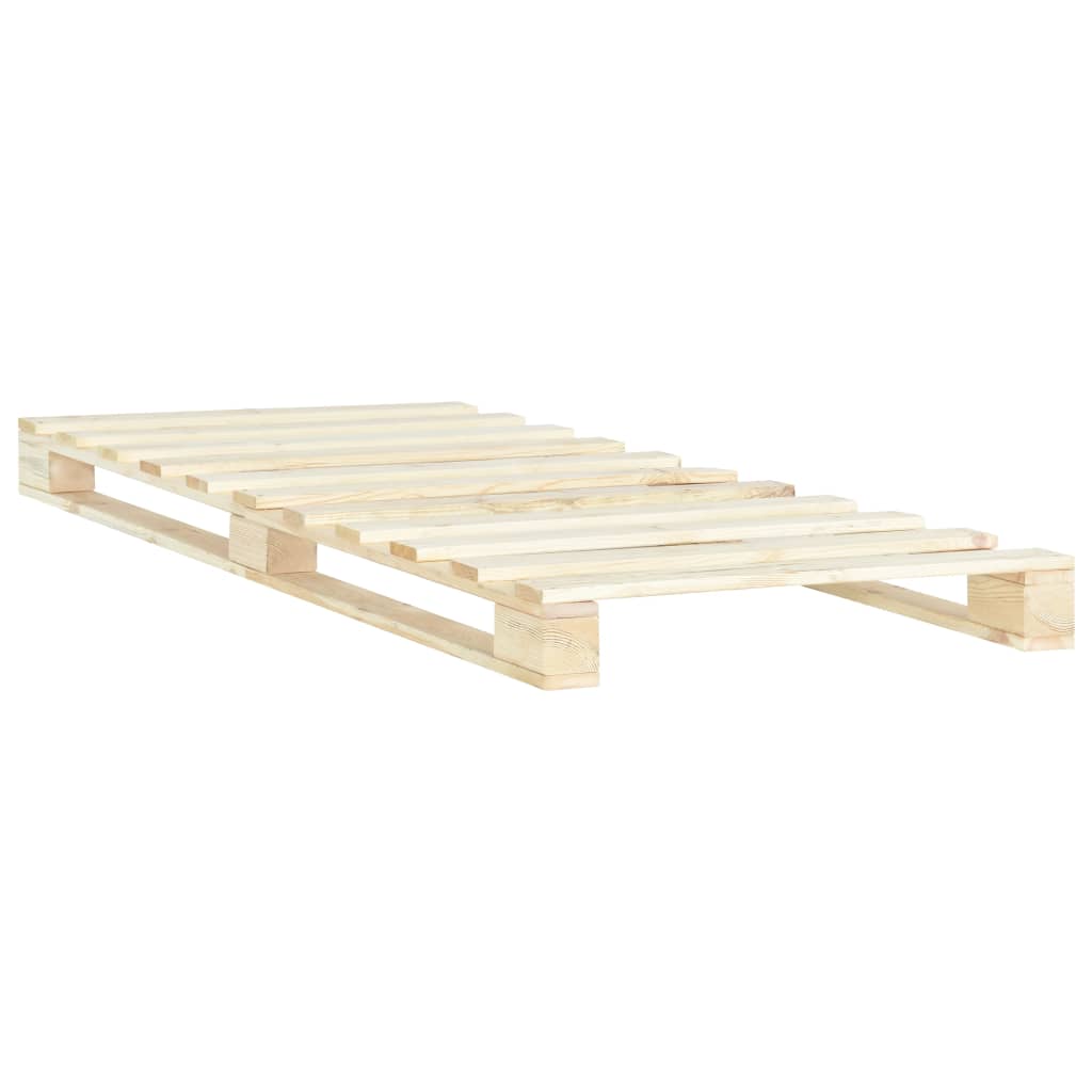 vidaXL Pallet Bed Frame Solid Pine Wood 90x200 cm