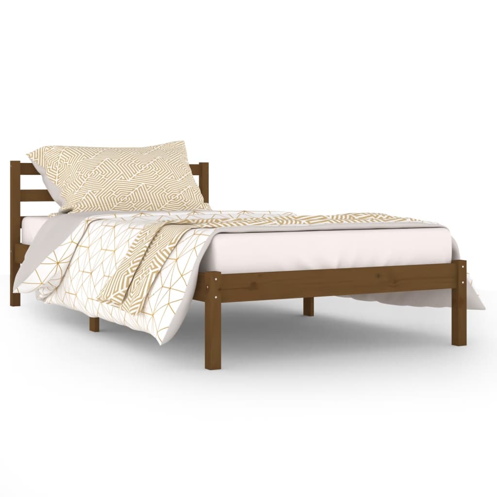 vidaXL Day Bed Solid Wood Pine 100x200 cm Honey Brown