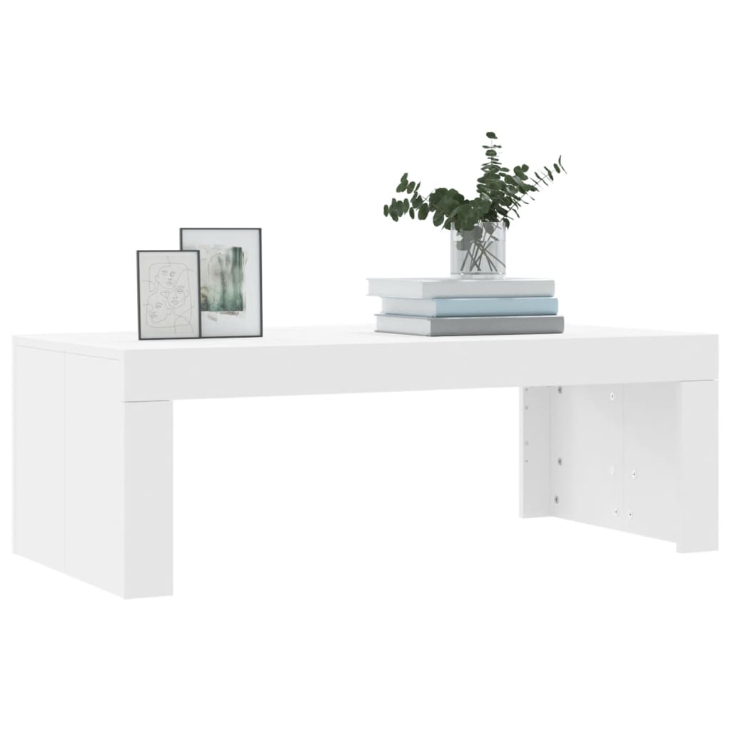 vidaXL Coffee Table White 102x50x36 cm Engineered Wood