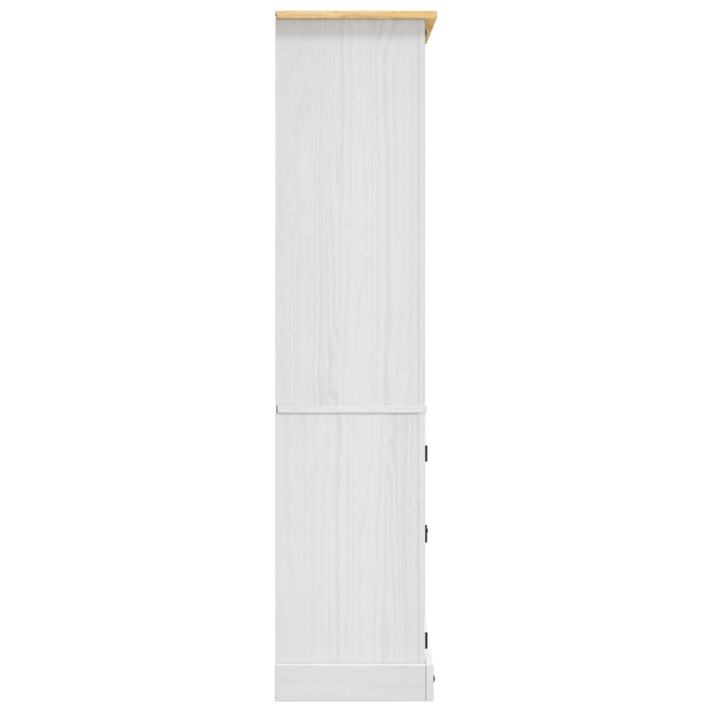 vidaXL Cupboard Mexican Pine Corona Range White 80x40x170 cm
