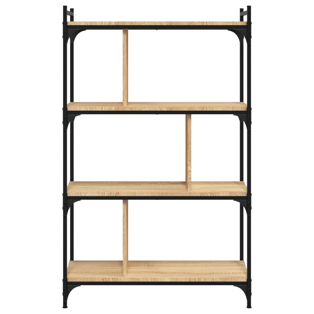 vidaXL Bookcase 4-Tier Sonoma Oak 76x32x123 cm Engineered Wood