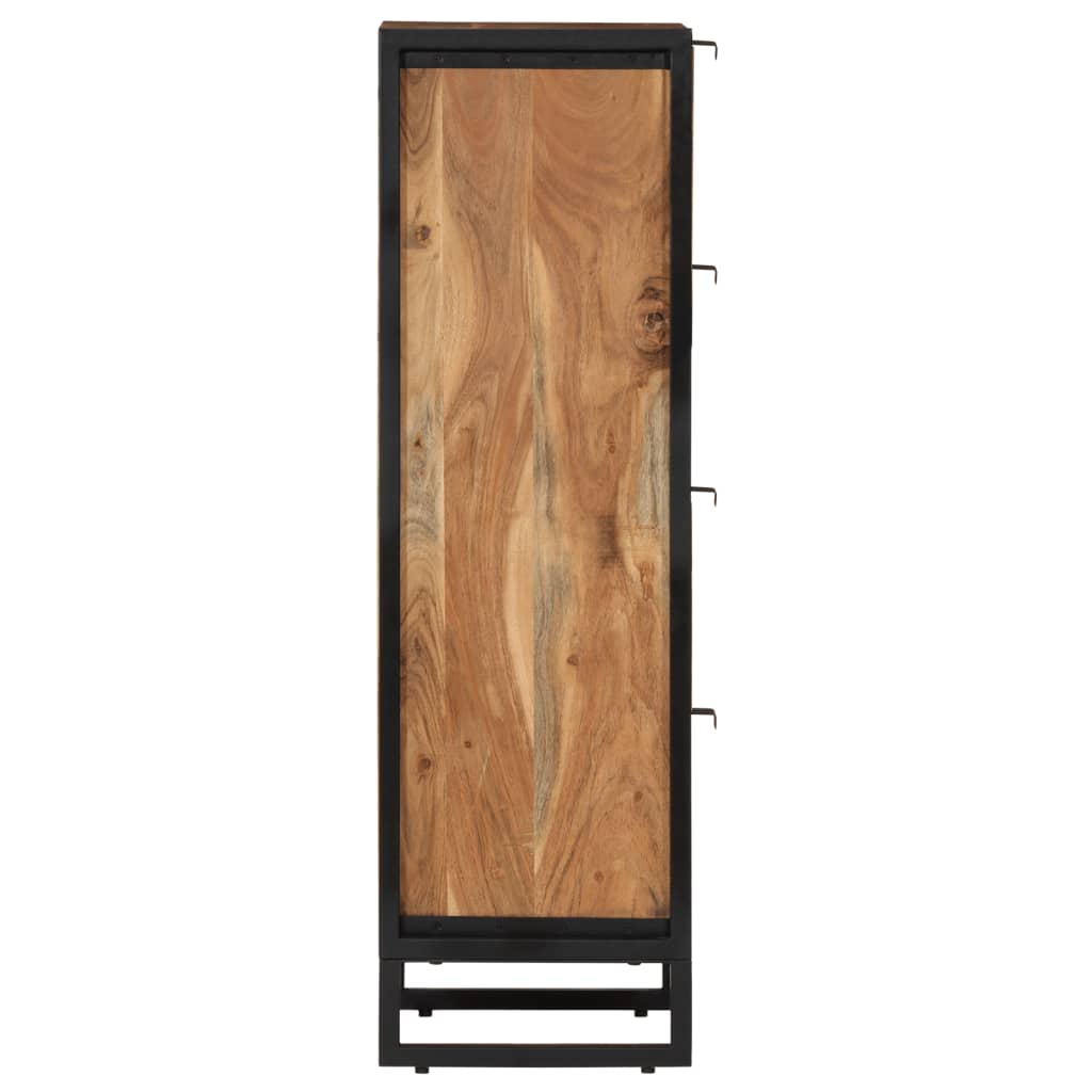 vidaXL Bathroom Cabinet 40x30x100 cm Solid Wood Acacia and Iron