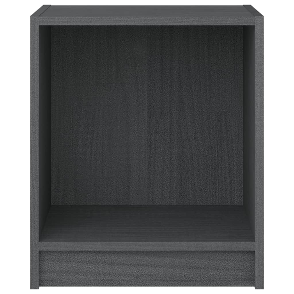 vidaXL Bedside Cabinets 2 pcs Grey 35.5x33.5x41.5 cm Solid Pinewood
