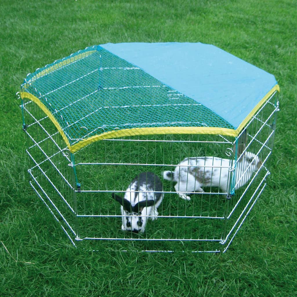 Kerbl Small Animal Outdoor Enclosure Hexagonal 56.5x56.5 cm Chrome