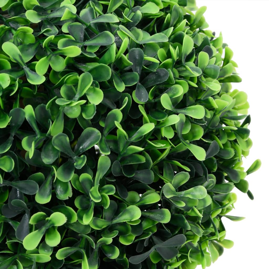 vidaXL Artificial Boxwood Plants 2 pcs with Pots Ball Shaped Green 37 cm