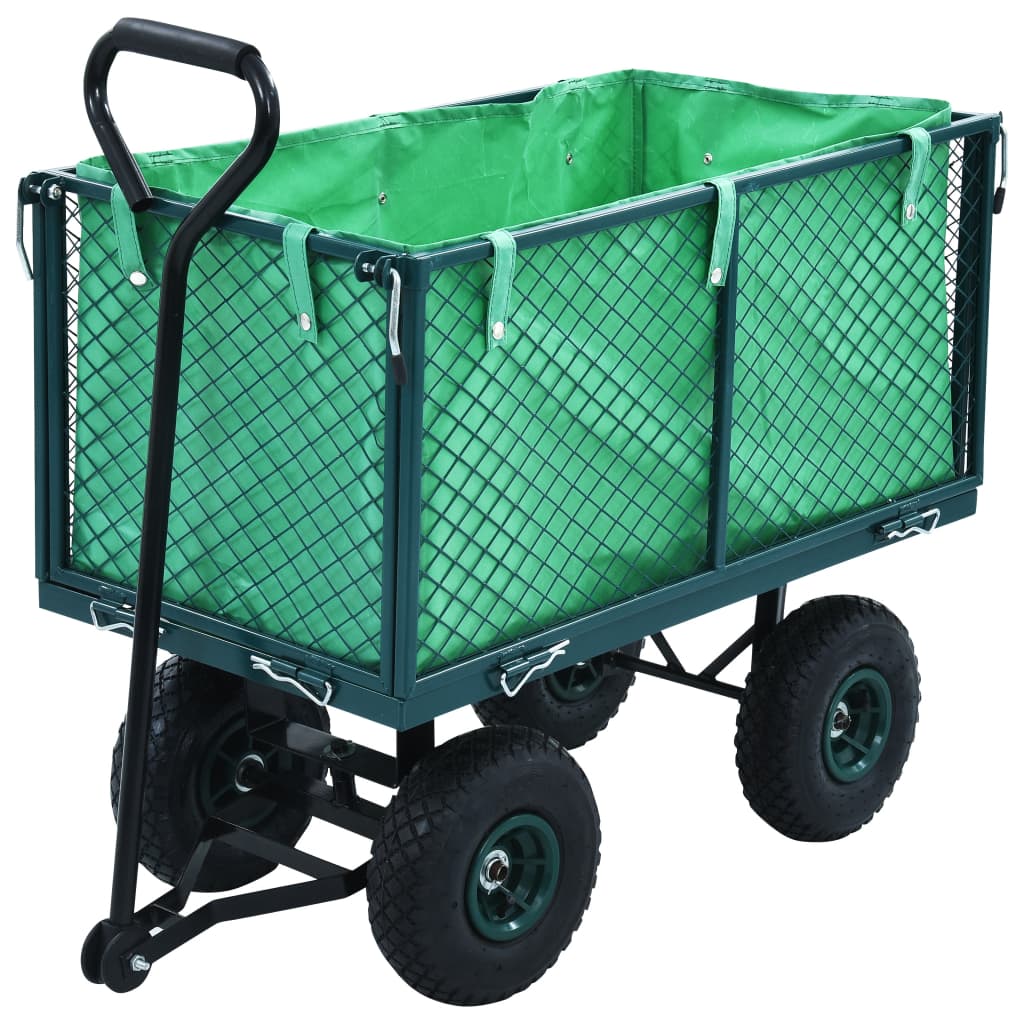 vidaXL Garden Hand Trolley Green 350 kg