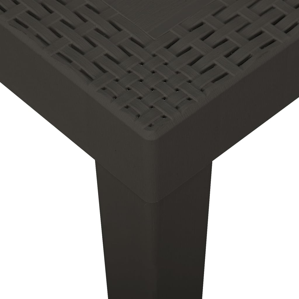 vidaXL Garden Table Anthracite 79x65x72 cm Plastic