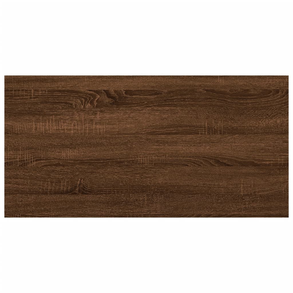 vidaXL Wall Shelves 8 pcs Brown Oak 40x20x1.5 cm Engineered Wood