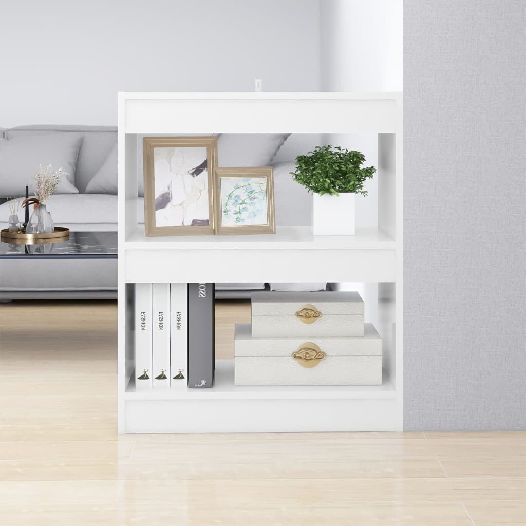 vidaXL Book Cabinet/Room Divider High Gloss White 60x30x72 cm