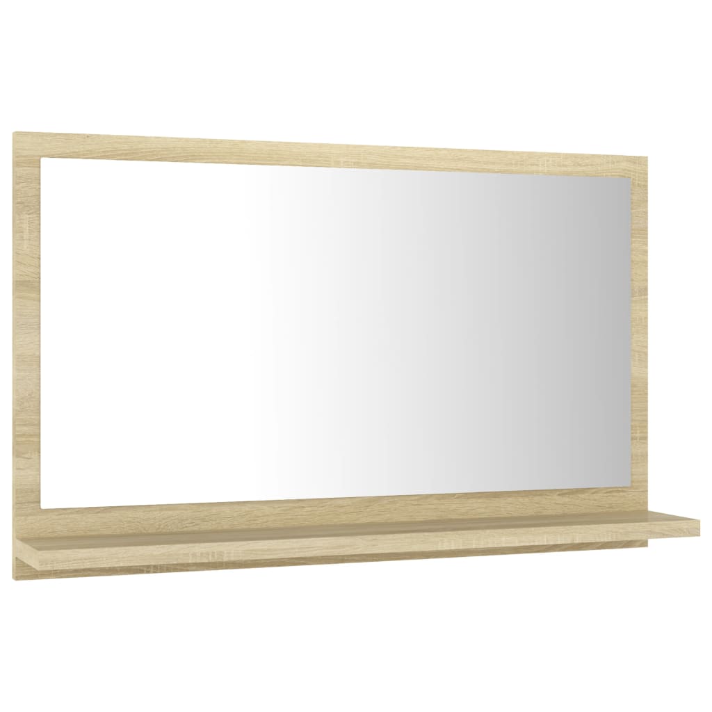 vidaXL Bathroom Mirror Sonoma Oak 60x10.5x37 cm Engineered Wood