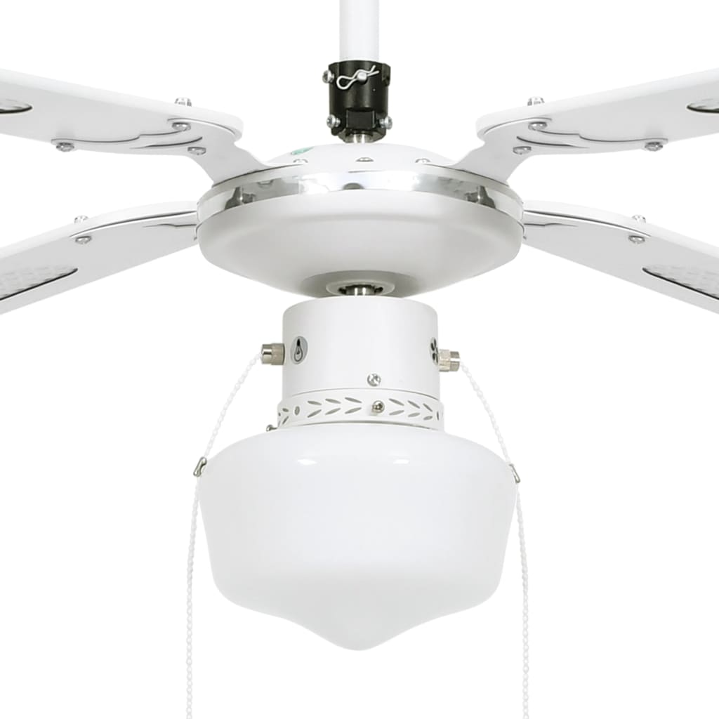 vidaXL Ceiling Fan with Light 106 cm White