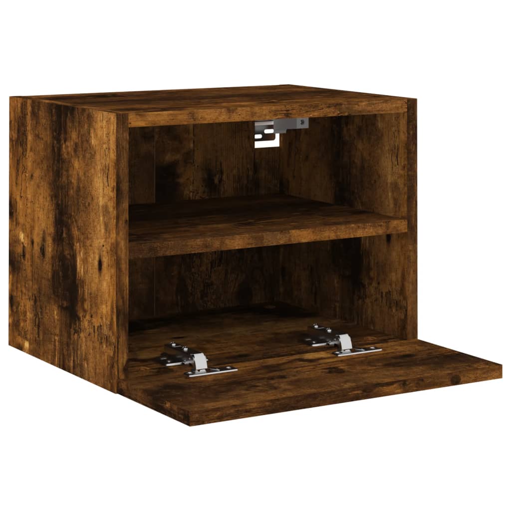 vidaXL TV Wall Cabinet Smoked Oak 40x30x30 cm Engineered Wood