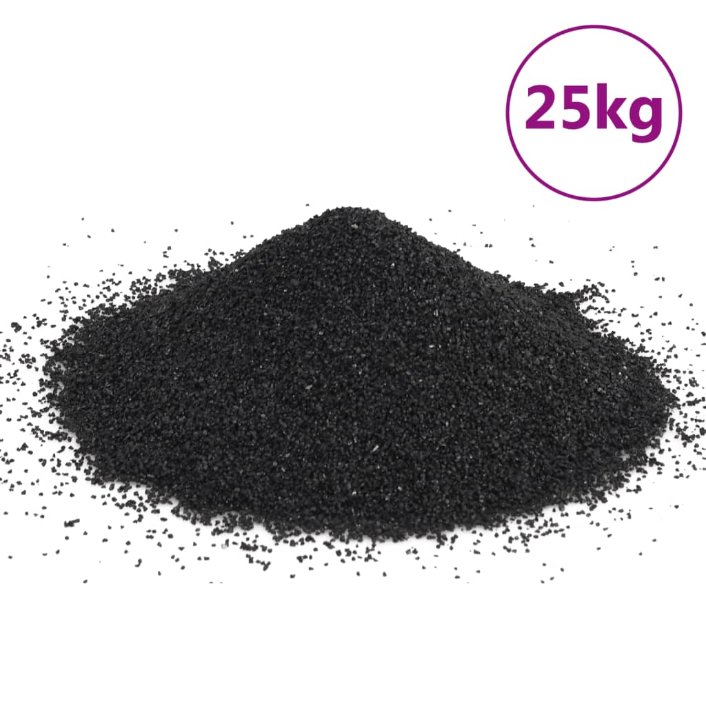 vidaXL Aquarium Sand 25 kg Black 0.2-2 mm