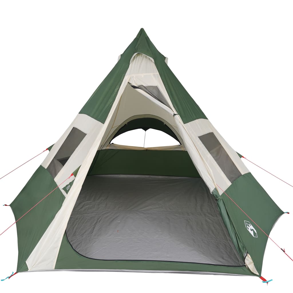 vidaXL Camping Tent 7-Person Green Waterproof
